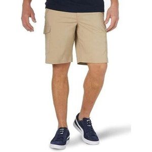 Mens Lee Performance Series Extreme Comfort Cargo Shorts Sz: 30 Beige Flat Front
